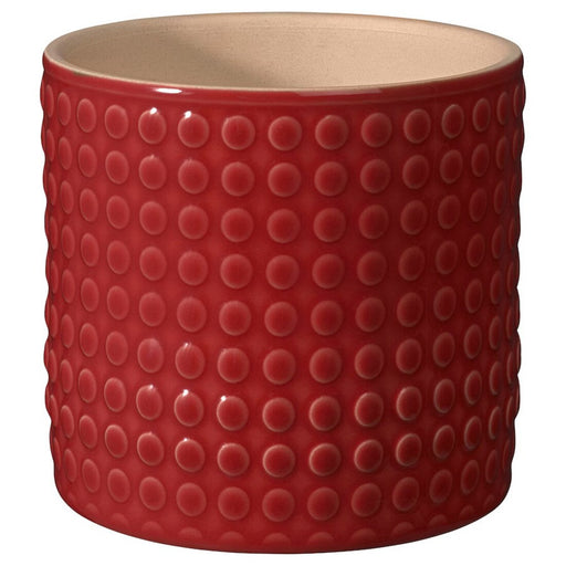 Red ceramic plant pot by IKEA, suitable for indoor and outdoor use, 9 cm-10574559