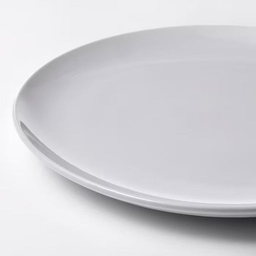 Round white stoneware plate labeled 'GODMIDDAG', ideal for dining Digital Shoppy 30479716 