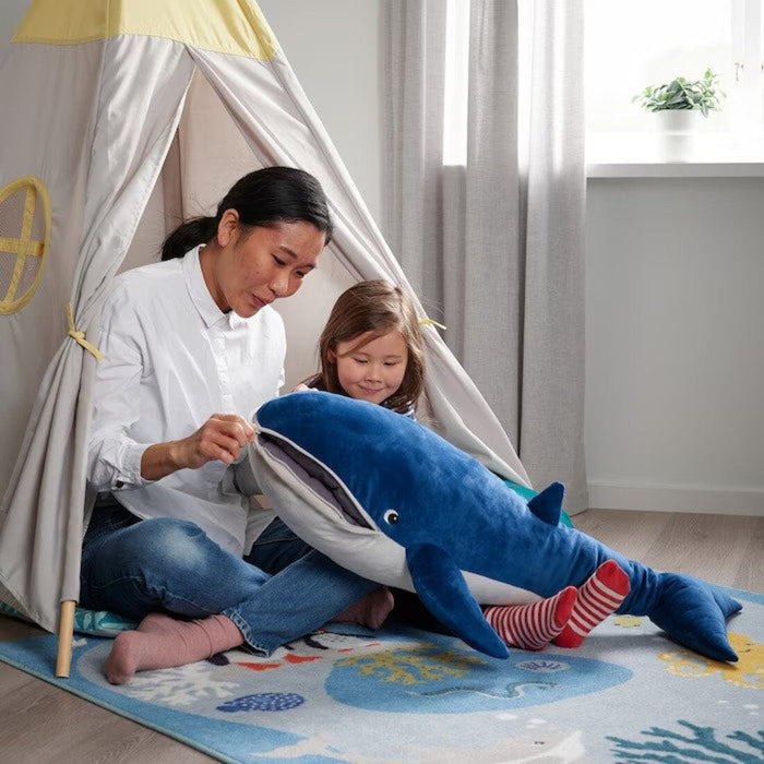 Digital Shoppy IKEA Soft Toy Blue Whale, 100 cm - Extra-large plush toy for endless playtime fun and comfort.  80522114