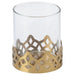 Stylish and sophisticated Glass/Gold-Color Tealight Holder - 8 cm, IKEA  80542659