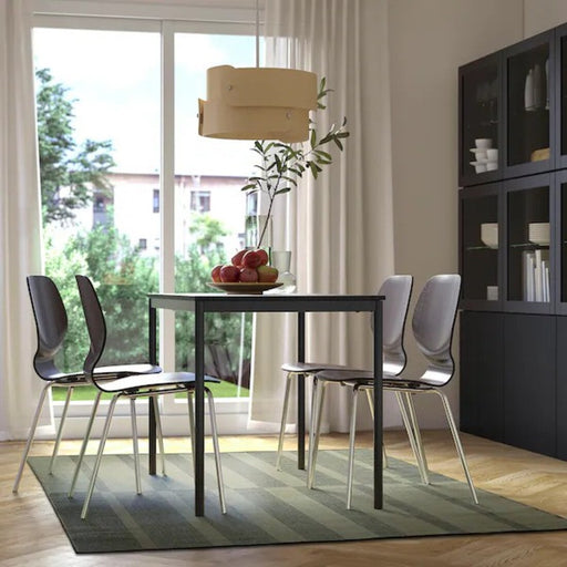 Green rug designed for indoor/outdoor spaces, 80x150 cm-90569323