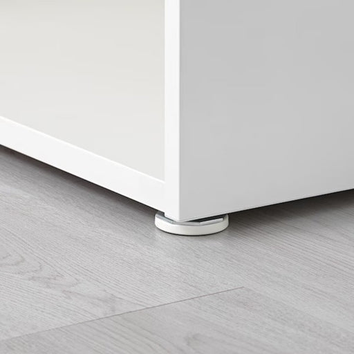 Adjustable white leg accessory for IKEA LÄTTHET furniture.-60387579
