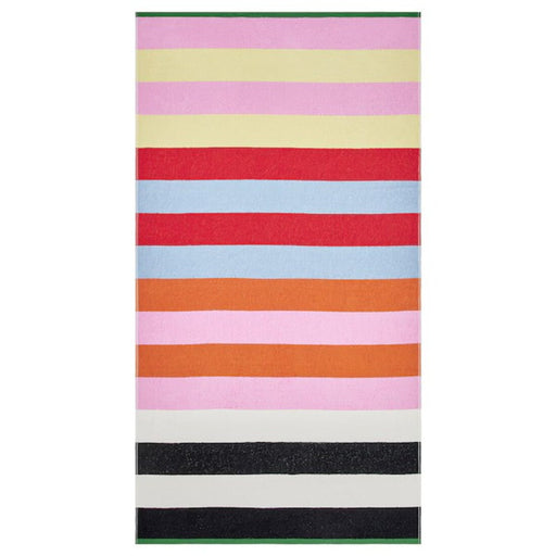 Multicolored striped beach towel, 100x180 cm-30577415