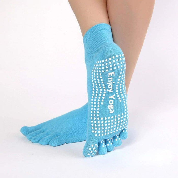 Digital Shoppy  Womens Cotton Yoga Gym Non Slip Massage Toe Socks--FREE SHIPPING, - digitalshoppy.in