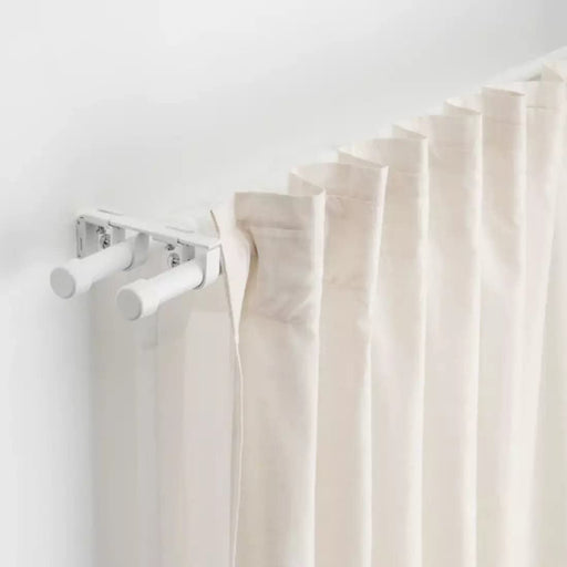 Digital Shoppy IKEA Double curtain rod set, white, 120-210 cm 19 mm--home depot double curtain rods-ikea curtain rods- online india-black double- for living room- designs- for bedroom-digital-shoppy-50489700