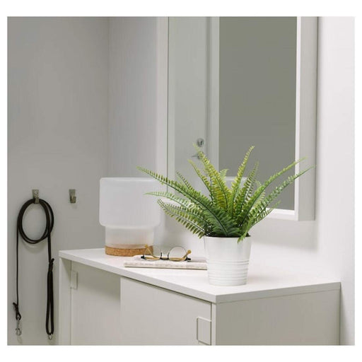 Digital Shoppy Lifelike and durable IKEA artificial potted fern, ideal for adding greenery to your home or garden decor, 9 cm  10433946