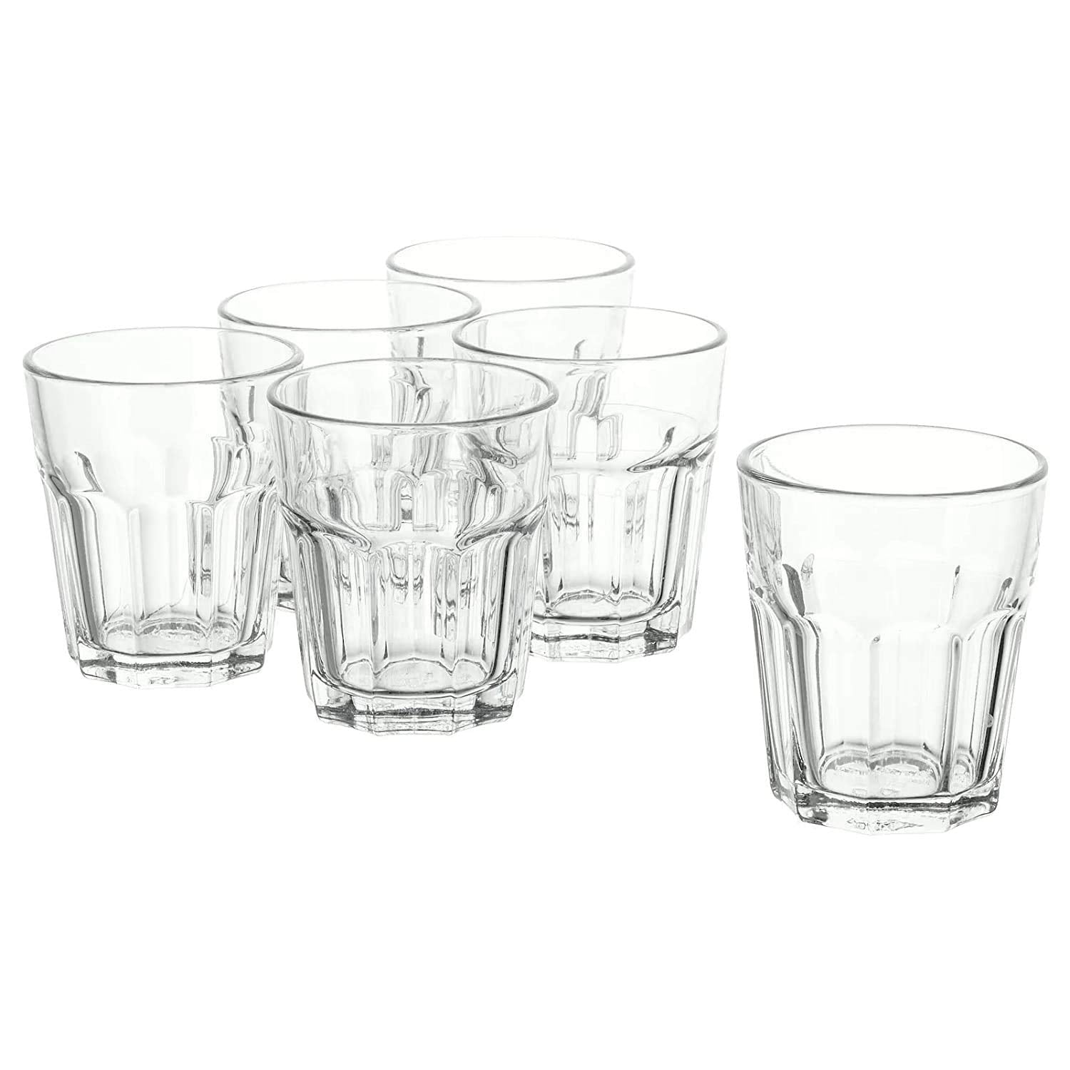 GODIS Glass, clear glass, Height: 6 Package quantity: 6 pack - IKEA