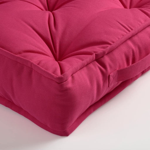 A rectangular pink floor cushion from IKEA, perfect for a kid's playroom. 00415844, 90540221,10540220, 70540222