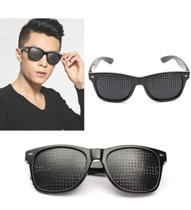 Digital Shoppy Men Women Vision Care Anti-myopia Reading Pinhole Glasses Eye Exercise Eyesight Improve Glasses With Storage Pouch
