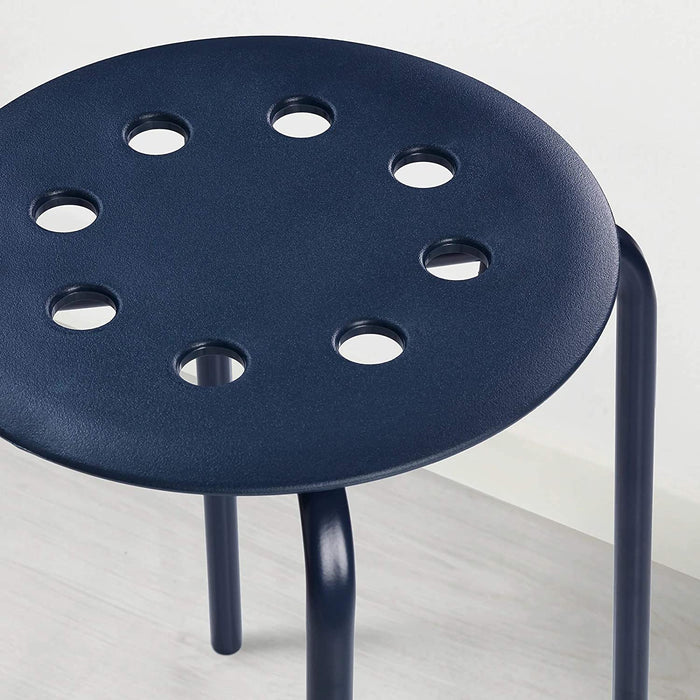 digital shoppy ikea stool , An image of IKEA's blue stool - 45 cm, with a sleek and modern design, placed in a kitchen as an extra seating option, with a white marble countertop and stainless steel appliances in the background 10415810