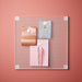 Wall-mounted memoboard with magnetic accessories for room organization 