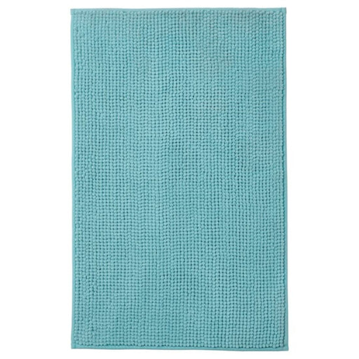 Turquoise bath mat from IKEA with plush texture and anti-slip backing for added safety and comfort 80479988