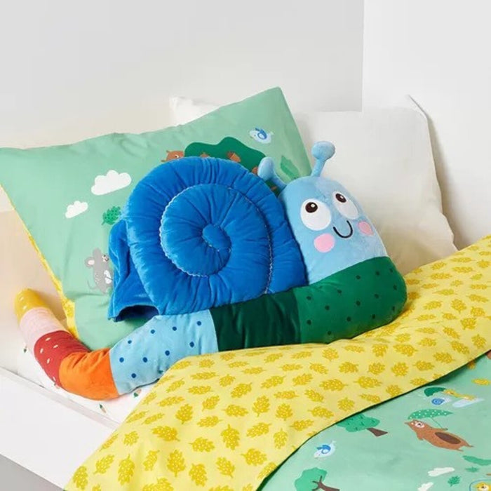 IKEA BRUMMIG Cushion, snail shaped/multicolour, 90x36 cm (35x14 ")
