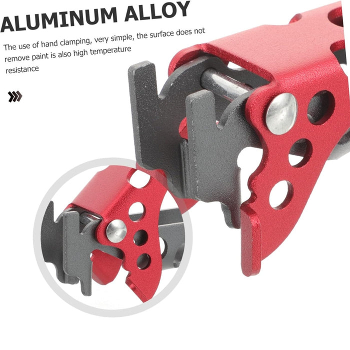 Digital Shoppy Aluminum Pot Gripper, red – Anti-Scald, Non-Slip | In/Outdoor Cooking