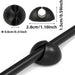 Cable Organizer Clips – 5pcs Black TPR, Single-Hole Buckle Design, dimension diagram showing diameter, height, and slit width