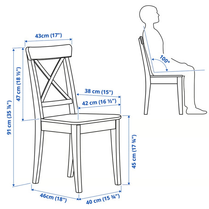 IKEA INGOLF Chair, White - (DIY)