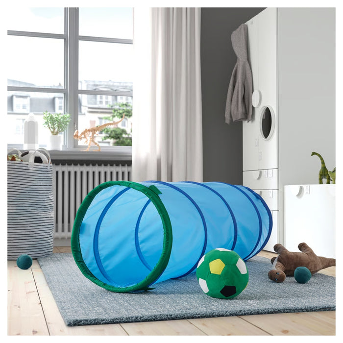 IKEA DVÄRGMÅS Children's Play Tent with Tunnel, Green and Blue