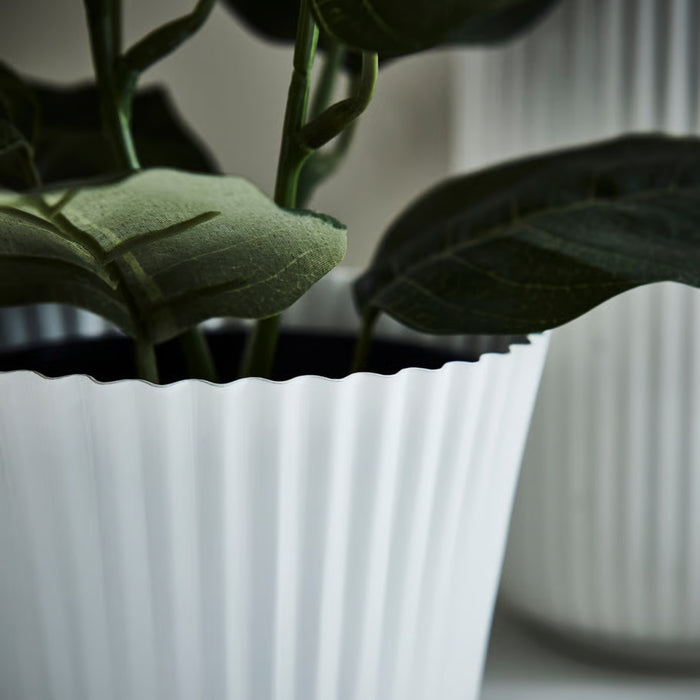 IKEA FEJKA Artificial potted plant, in/outdoor/flowering lilac, 12 cm (4 ¾ ") with plant pot 12 cm, white