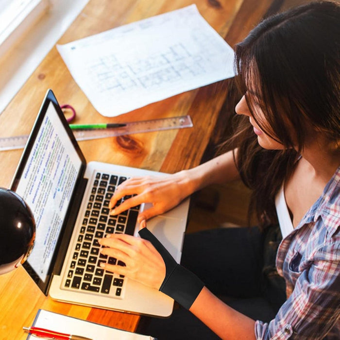 Digital Shoppy Thumb & Wrist Support Brace, Black – Adjustable, Breathable