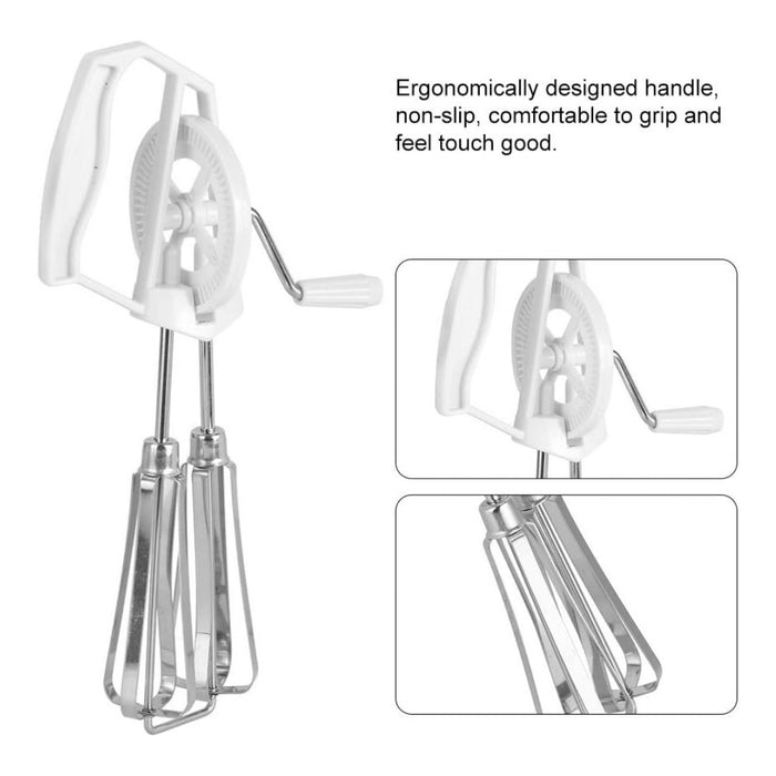Digital Shoppy  Manual Stainless Steel Eggbeater – Hand Blender & Cream Whisk for Baking