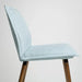 Side view of KLINTEN chair, brown frame with Kilanda pale blue upholstery, offering a modern seating solution 20547042