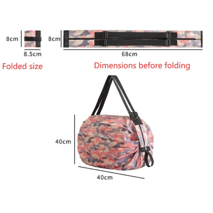 Digital Shoppy Foldable Shopping Bag,Pink – Large Capacity, Reusable & Portable