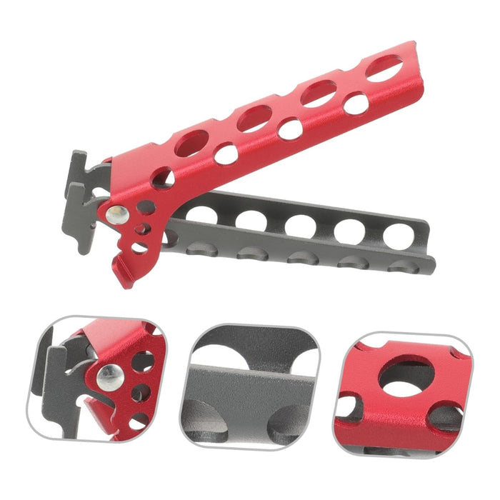 Digital Shoppy Aluminum Pot Gripper, red – Anti-Scald, Non-Slip | In/Outdoor Cooking