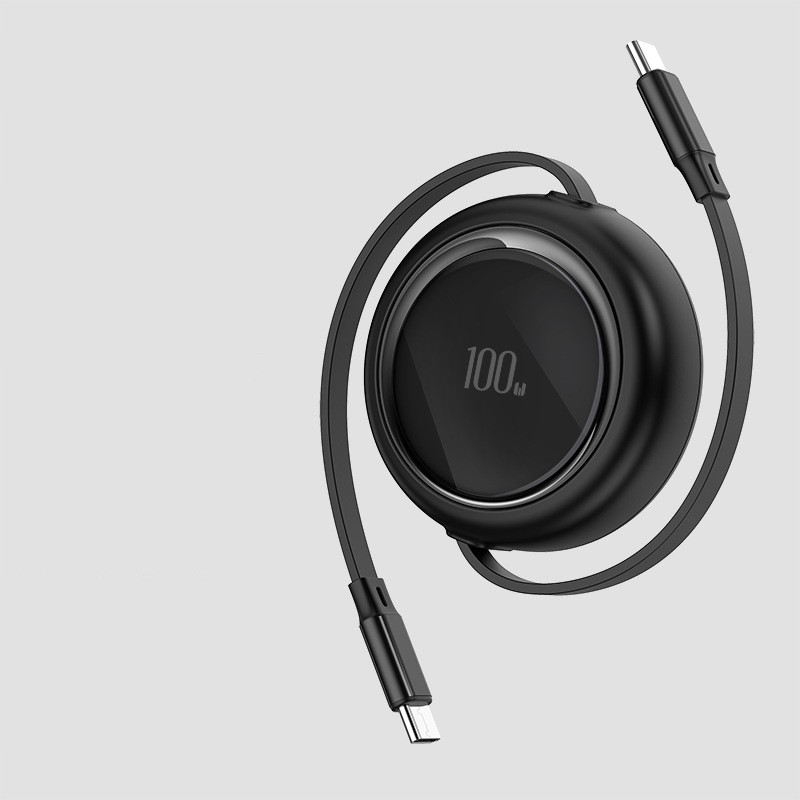 Digital Shoppy Home Fashion Retractable 100W Data Cable — digitalshoppy.in