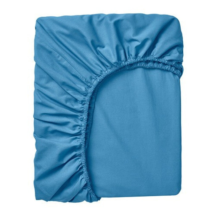 IKEA DVALA Fitted sheet, blue