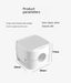 Exploded view showing ABS plastic shell and neodymium magnet