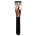 Digital shoppy Flat foundation brush with black handle, rose gold ferrule, and gradient bristles
