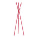 IKEA EKRAR bright red hat and coat stand with 9 hooks, hourglass steel frame #10600290