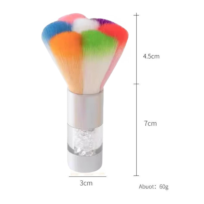 Digital Shoppy Colorful Acrylic Crystal Handle Nail Dust Brush — Manicure & Nail Art
