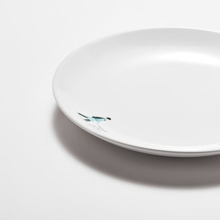IKEA SPJUTLILJA side plate 20cm patterned stoneware back view showing base