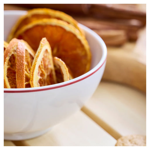 Side view of the 13 cm VINTERFINT decorative bowl highlighting the festive red folk-art inspired design.