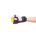 A hand grip strengthener device designed for finger rehabilitation and muscle training, featuring adjustable resistance and ergonomic finger pads.