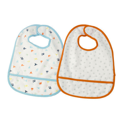 IKEA STJÄRNBILD waterproof baby bib set of 2 packaging front view #303.196.38