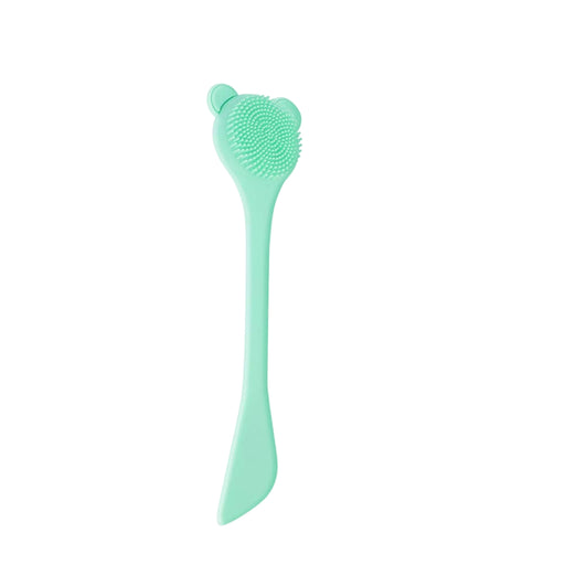 Silicone Nasal Wash Tool – Green, Double-Sided Nose Brush for Deep Cleaning, shown with soft bristle head and ergonomic handle