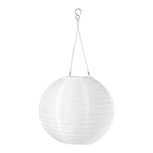 White hanging spherical lamp on a white background