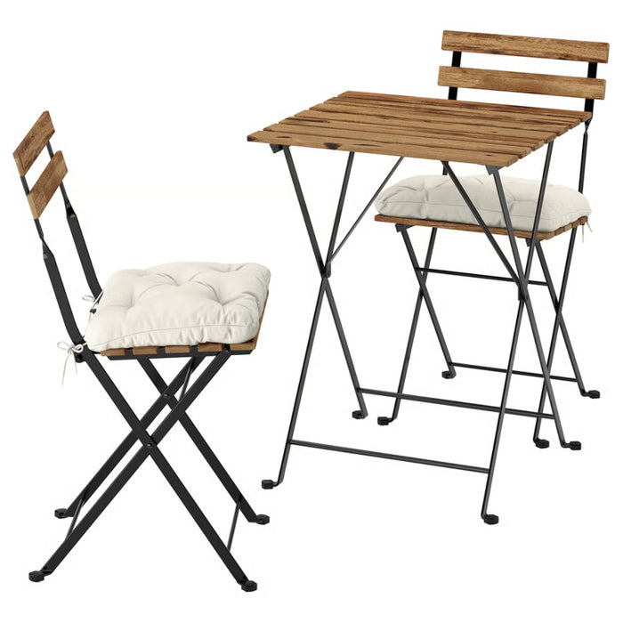 IKEA TÄRNÖ Outdoor Dining Bundle with Cushions: Table + 2 Foldable Chairs + 2 Chair Cushions