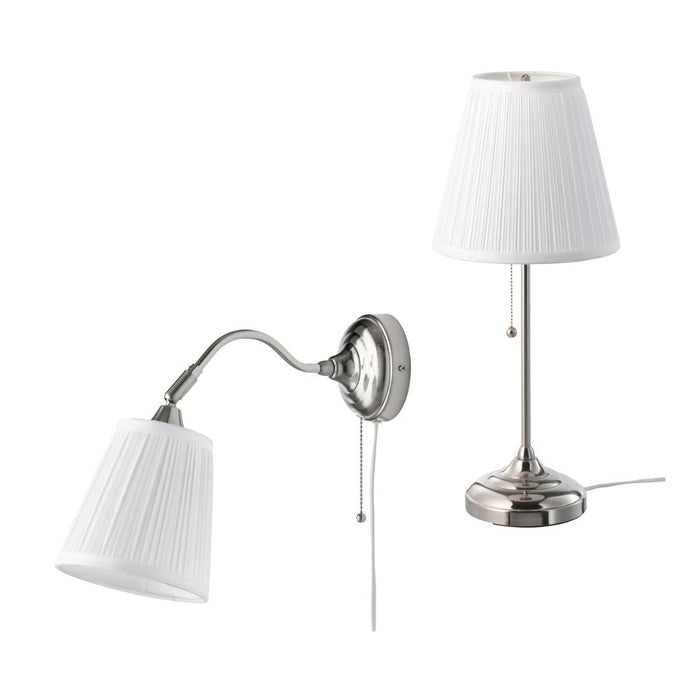 IKEA ÅRSTID Chrome Lighting Set - Modern Table and Wall lamps