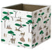 Storage box with animal pattern on a white background