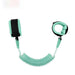 Kids anti-lost safety band in green—features two adjustable wrist straps (one for child, one for adult) connected by a coiled traction rope; designed to keep toddlers close and secure during outings – 1600005922124 13241030.