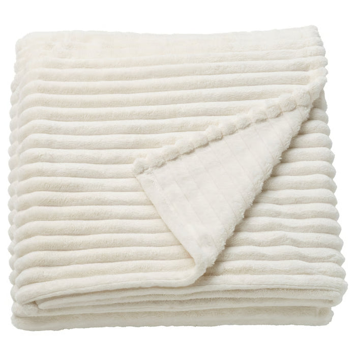 IKEA GULLSTRÅLE Bedspread, white, 230x250 cm (91x98 "), folded with ribbed texture and turned corner - 70615057