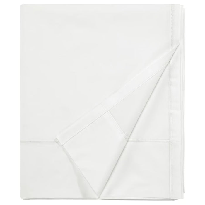 IKEA BALSAMPOPPEL Flat Sheet, white, 240x260 cm (94x102 "), waterproof liner with stitched edges for clean and durable bathroom use – 30557573