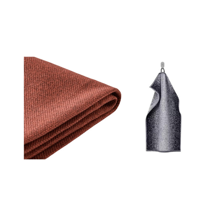 Ikea MÅRENÄS Chair Cover Red-Brown/Gunnared with NYCKELN Hand Towel White/Dark Blue, 40x70 cm (16x28)