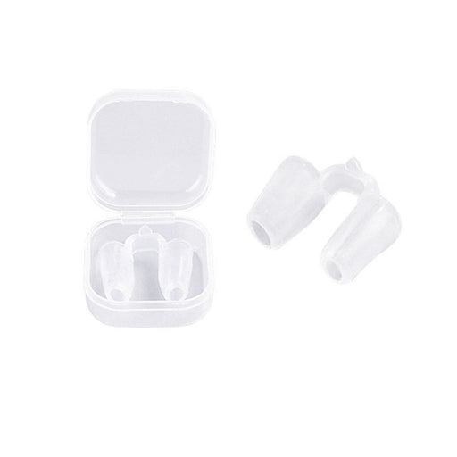 White wireless earbuds with charging case on a white background