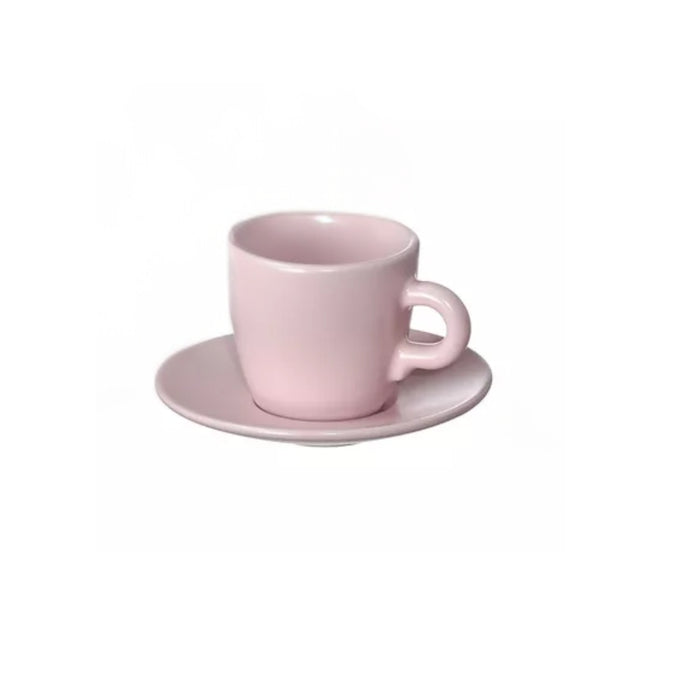 IKEA FÄRGKLAR Cup with Saucer, Pink, 7 cl (2 oz) (Pack of 1)