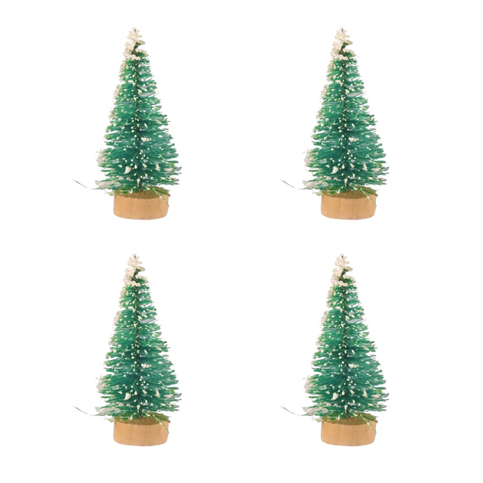 Digital Shoppy Mini Cedar Christmas Tree – 4-Pack Tabletop Ornaments