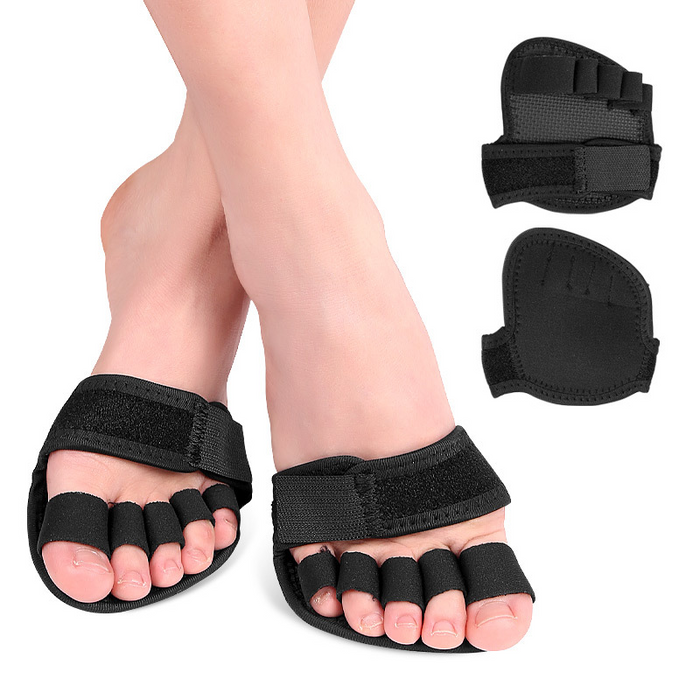 Digital Shoppy Five Fingers Half Soles Yoga Socks Toe Separator, Black - 1 Pair